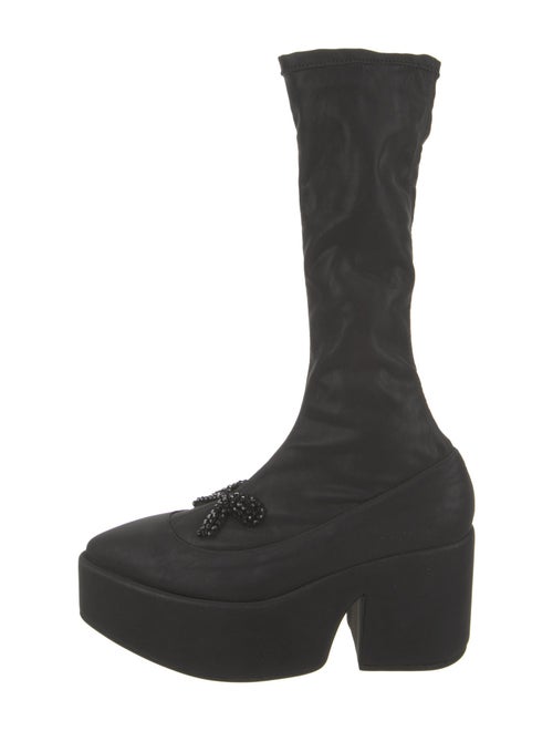 Simone Rocha Leather Bow Accents Sock Boots