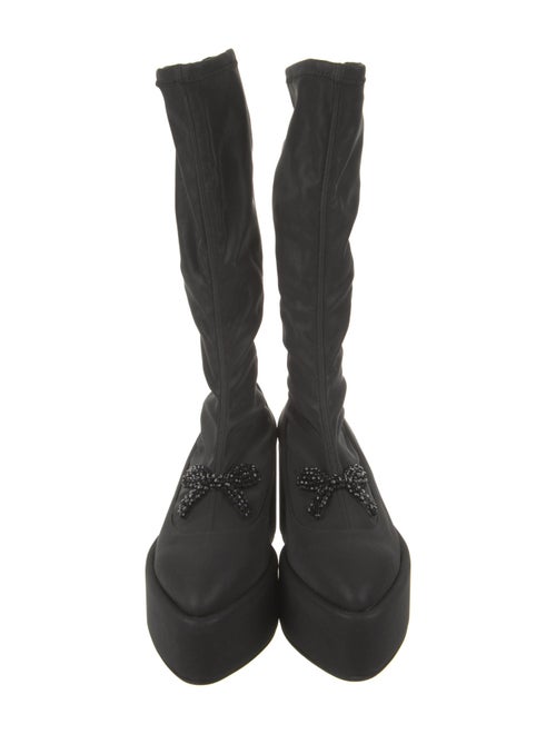 Simone Rocha Leather Bow Accents Sock Boots