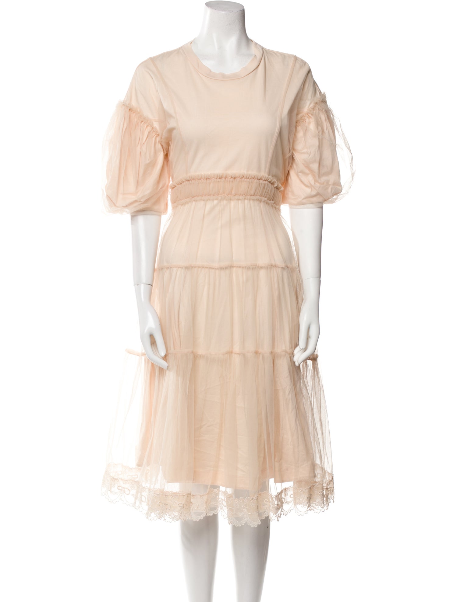 Simone Rocha Scoop Neck Midi Length Dress
