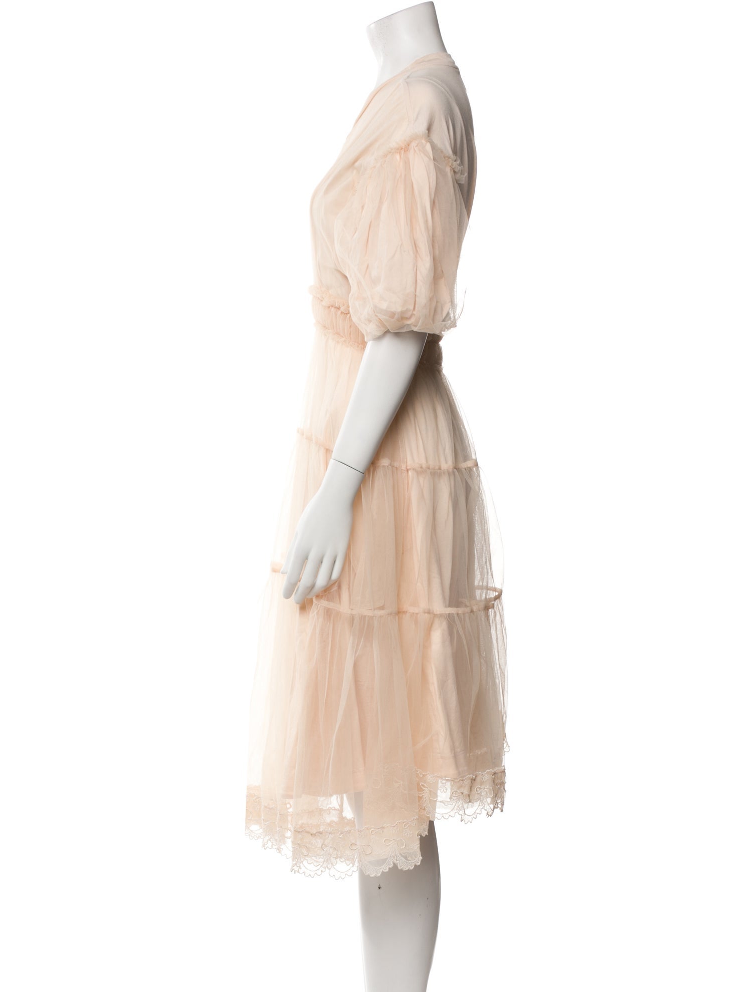 Simone Rocha Scoop Neck Midi Length Dress