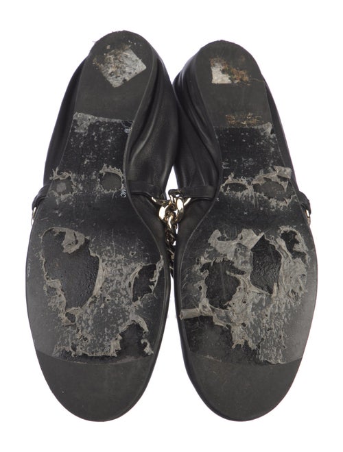 Simone Rocha Leather Chain-Link Accents Mary Jane Flats