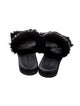 Simone Rocha Faux Pearl Accents Faux Fur Slides