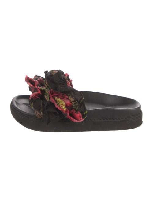 Simone Rocha Printed Ruffle Embellishment Slides