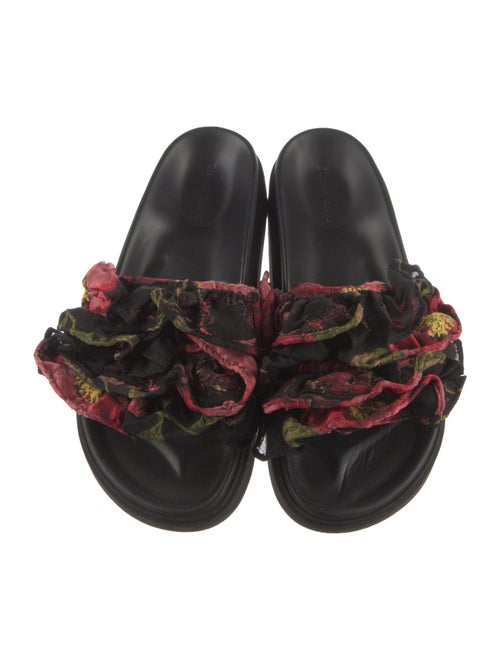 Simone Rocha Printed Ruffle Embellishment Slides