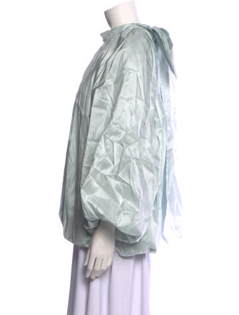 Simone Rocha Silk Mock Neck Blouse