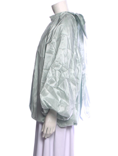 Simone Rocha Silk Mock Neck Blouse