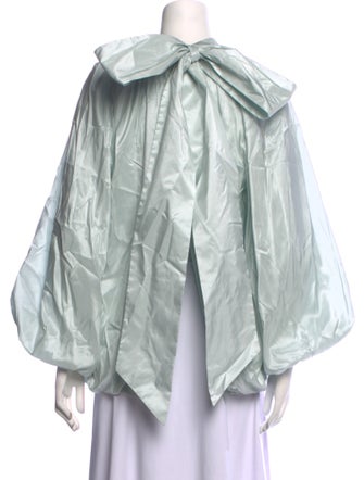 Simone Rocha Silk Mock Neck Blouse