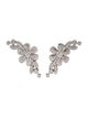 Simone Rocha Crystal Floral Half Moon Drop Earrings