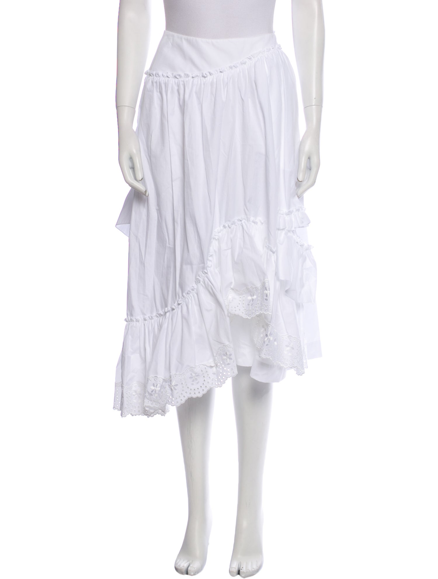 Simone Rocha Cutout Accent Midi Length Skirt