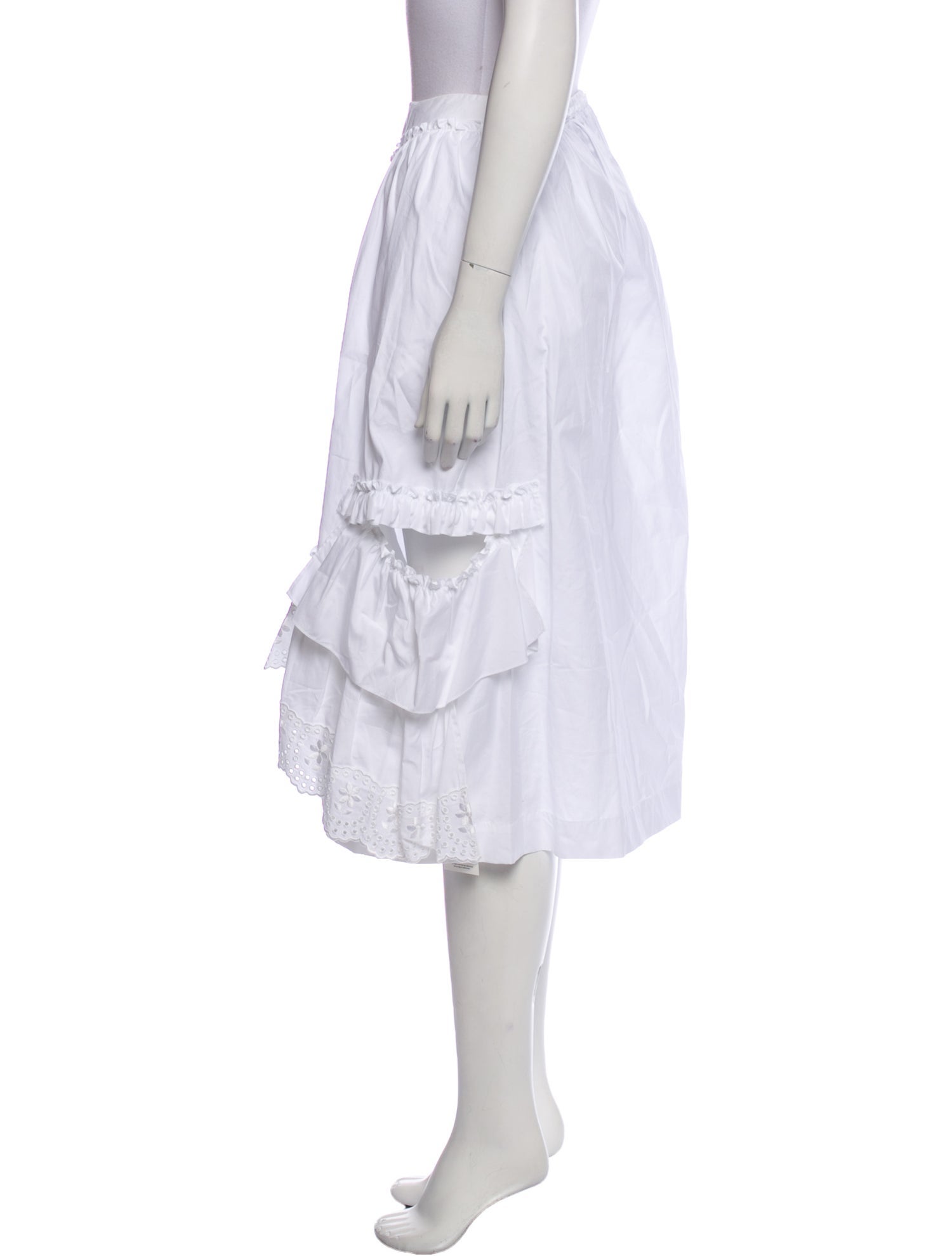 Simone Rocha Cutout Accent Midi Length Skirt