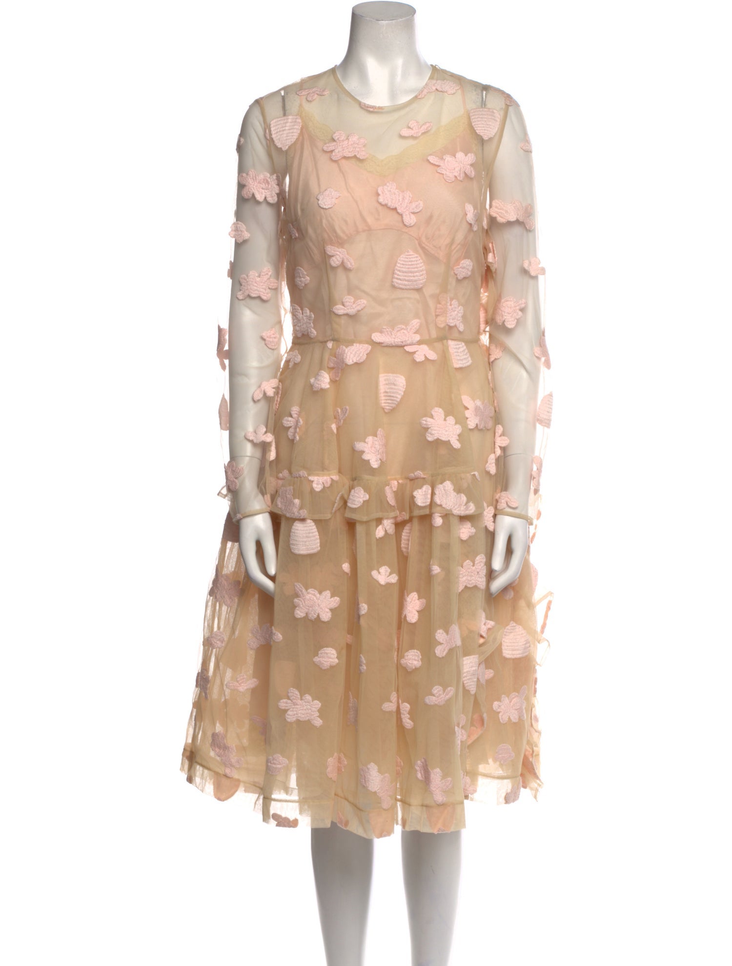 Simone Rocha Floral Print Midi Length Dress