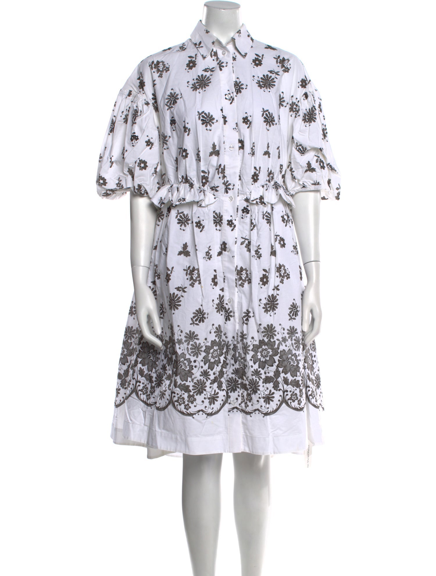 Simone Rocha Floral Print Knee-Length Dress