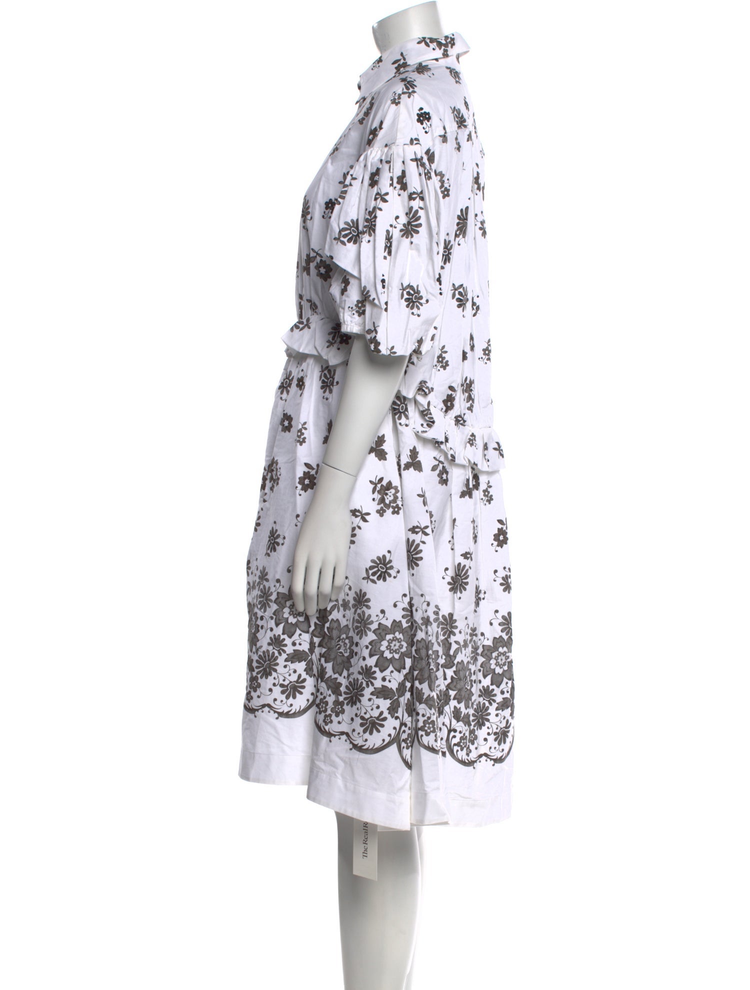 Simone Rocha Floral Print Knee-Length Dress