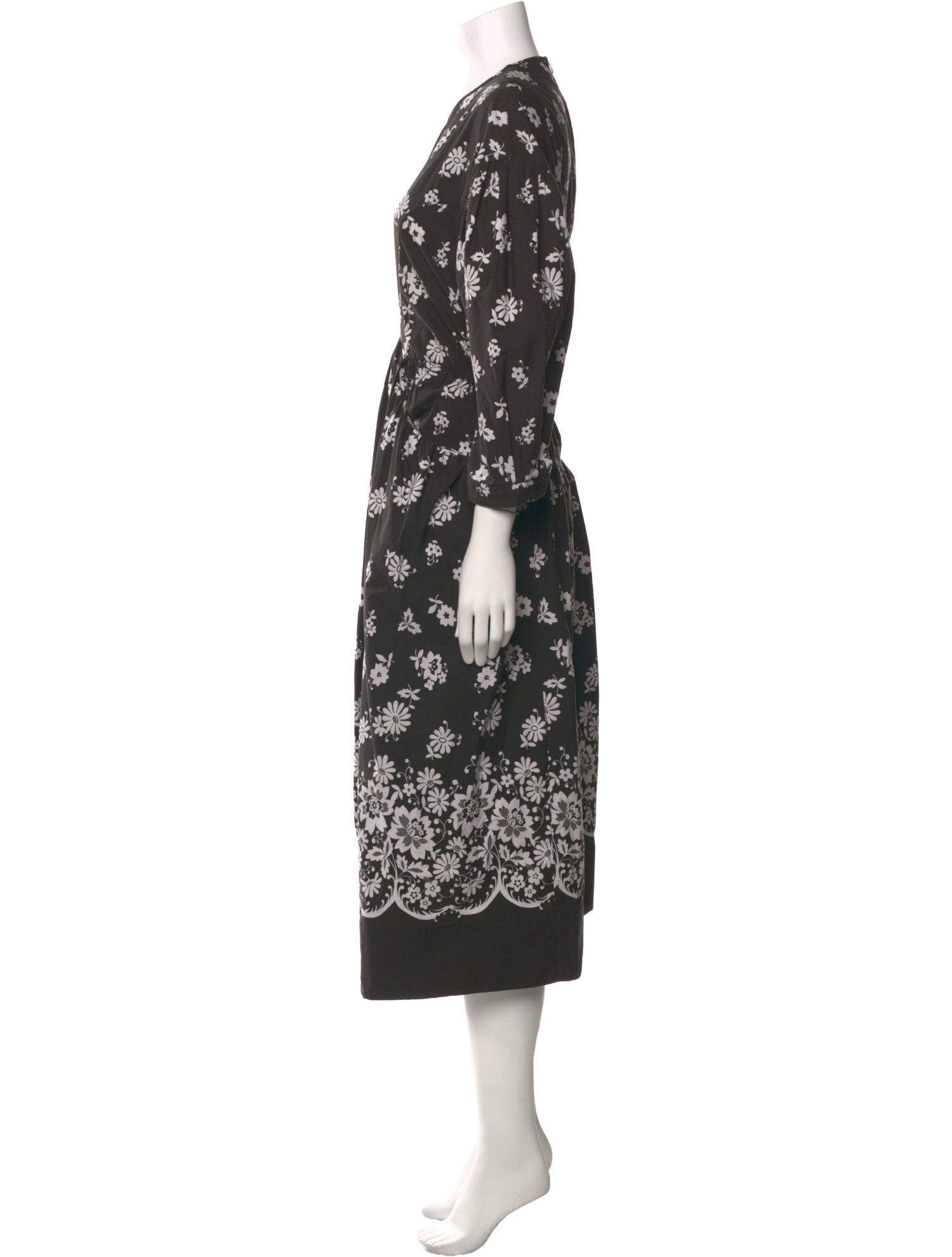 Simone Rocha Floral Print Midi Length Dress