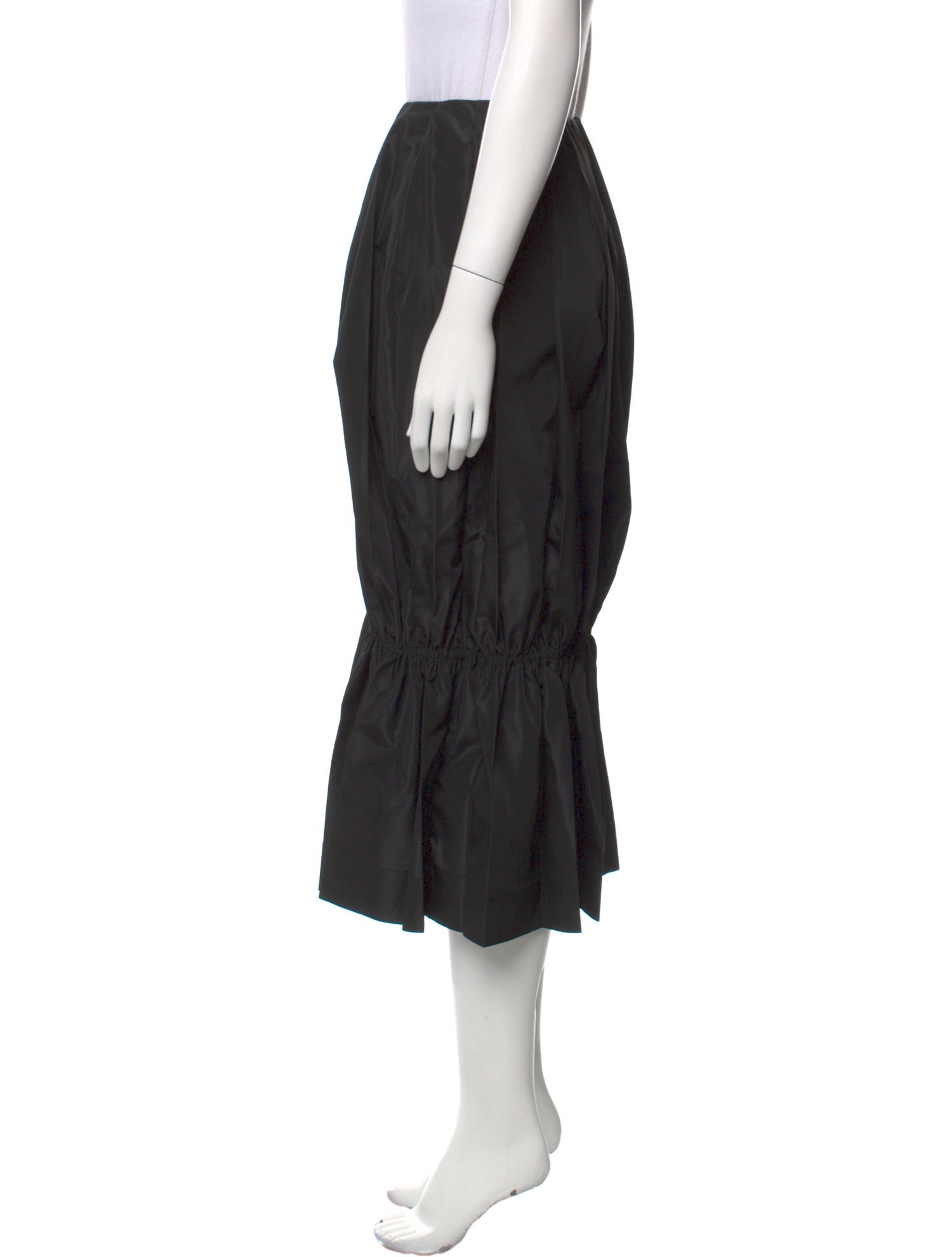 Simone Rocha Pleated Accents Midi Length Skirt