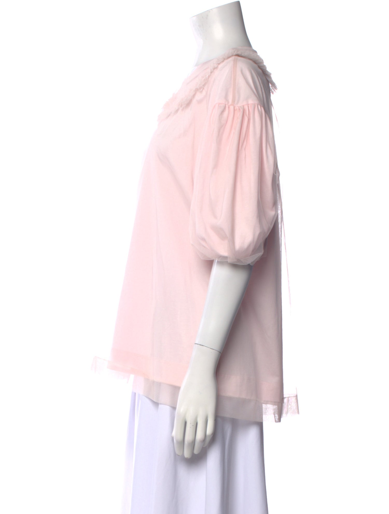 Simone Rocha Scoop Neck Three-Quarter Sleeve Blouse w/ Tags