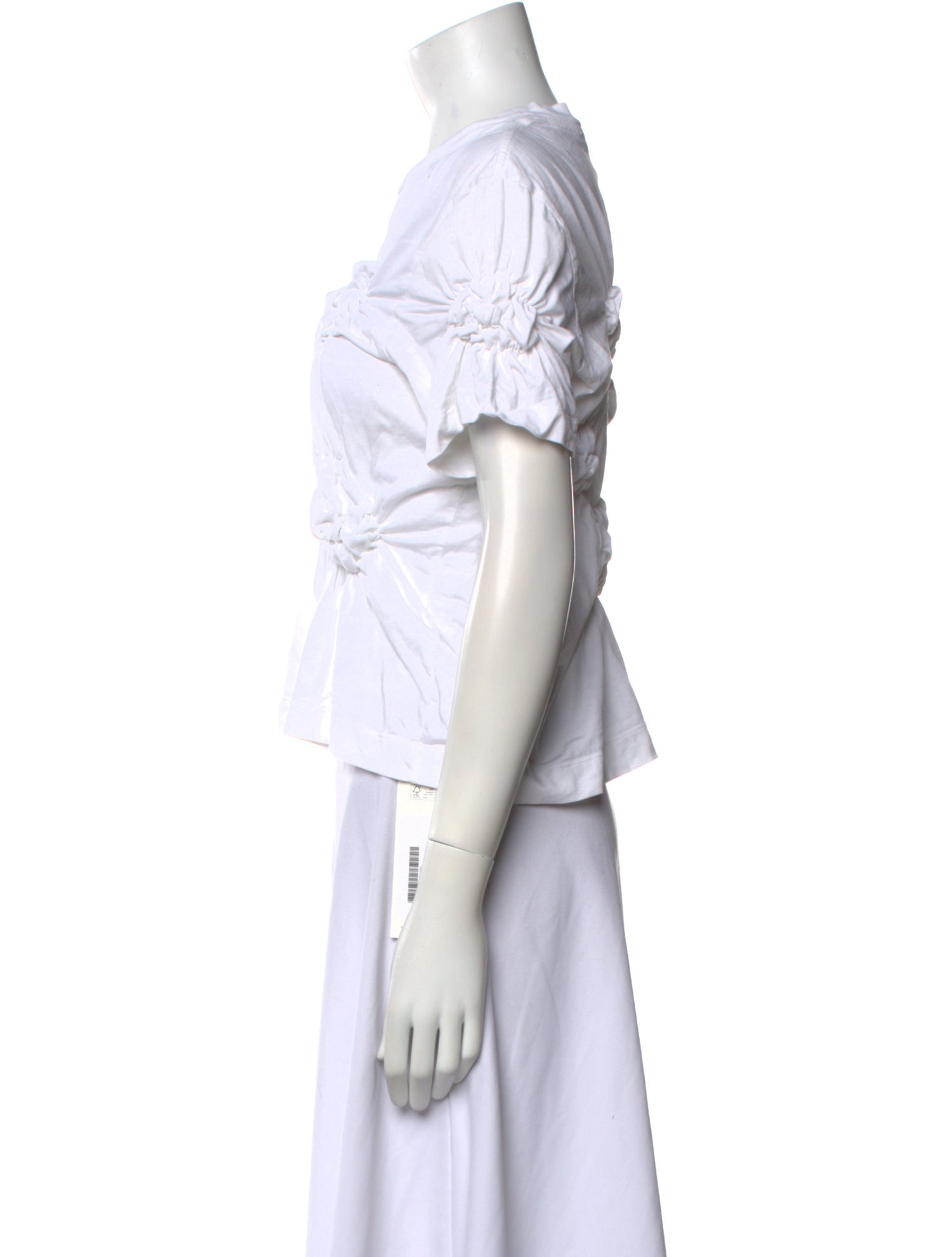 Simone Rocha Scoop Neck Short Sleeve Crop Top