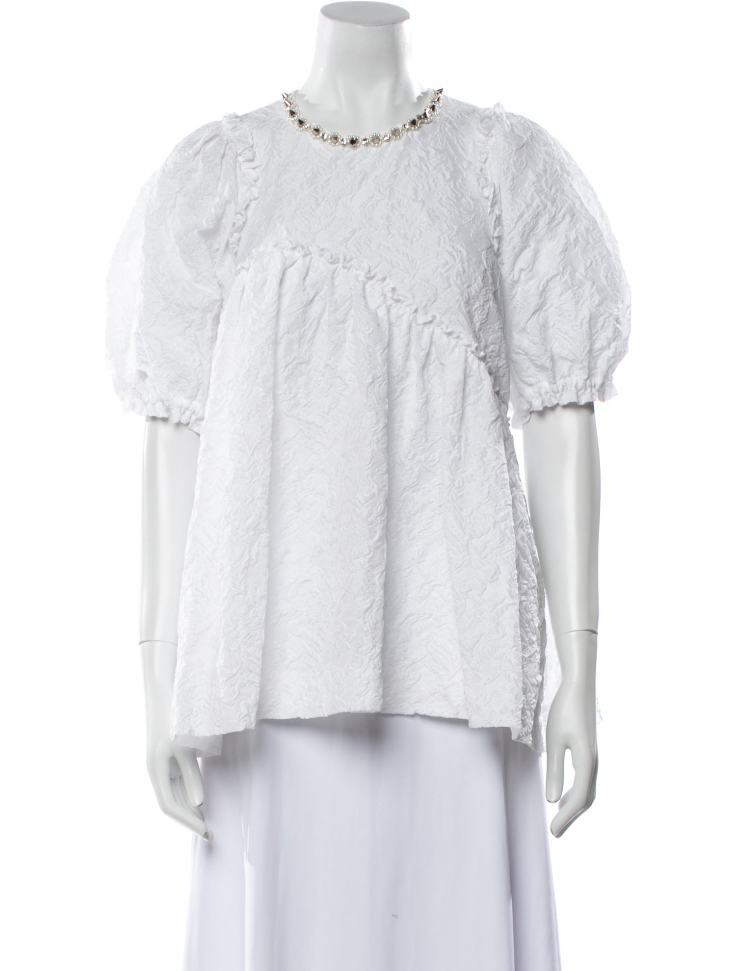 Simone Rocha Crew Neck Short Sleeve Blouse