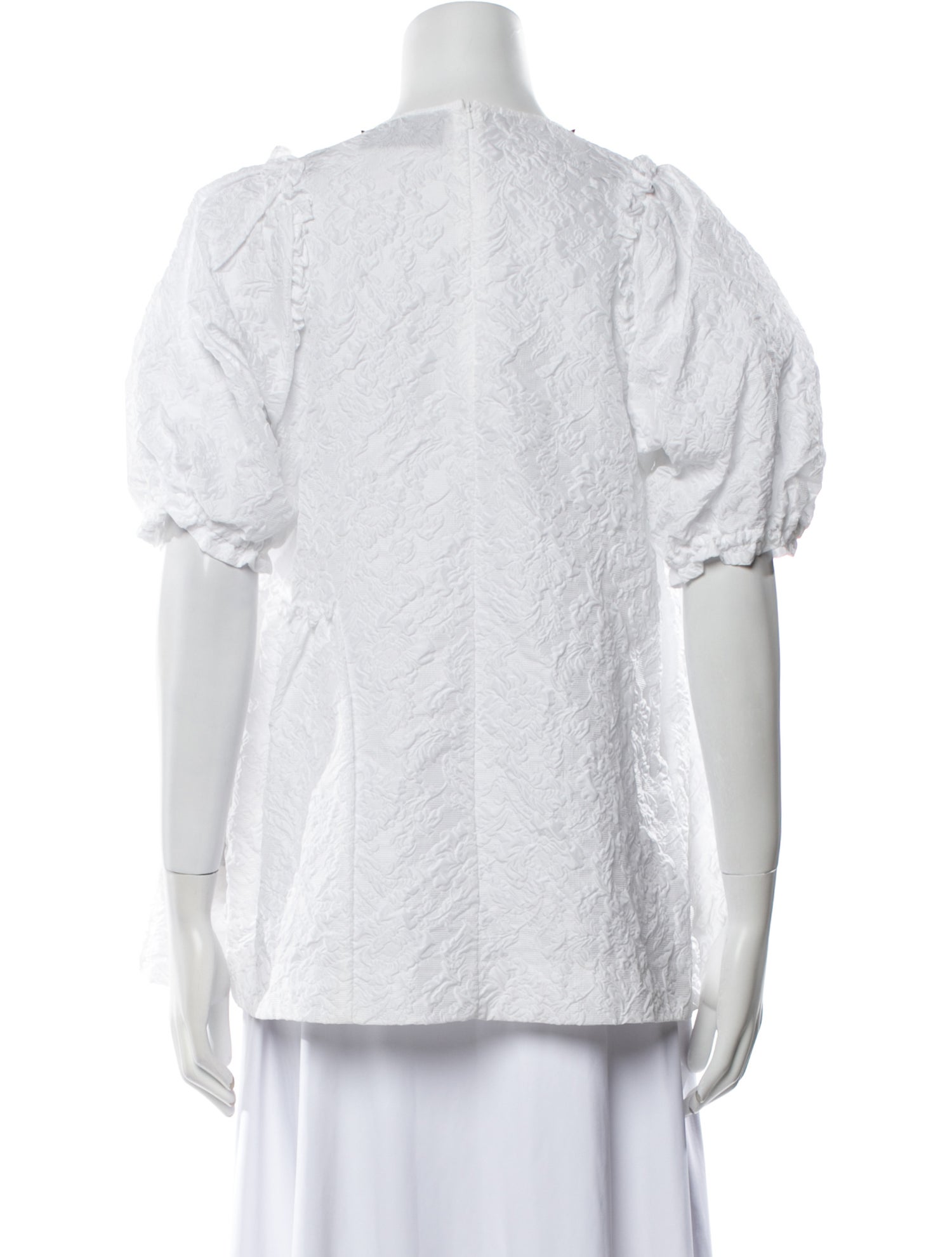 Simone Rocha Crew Neck Short Sleeve Blouse
