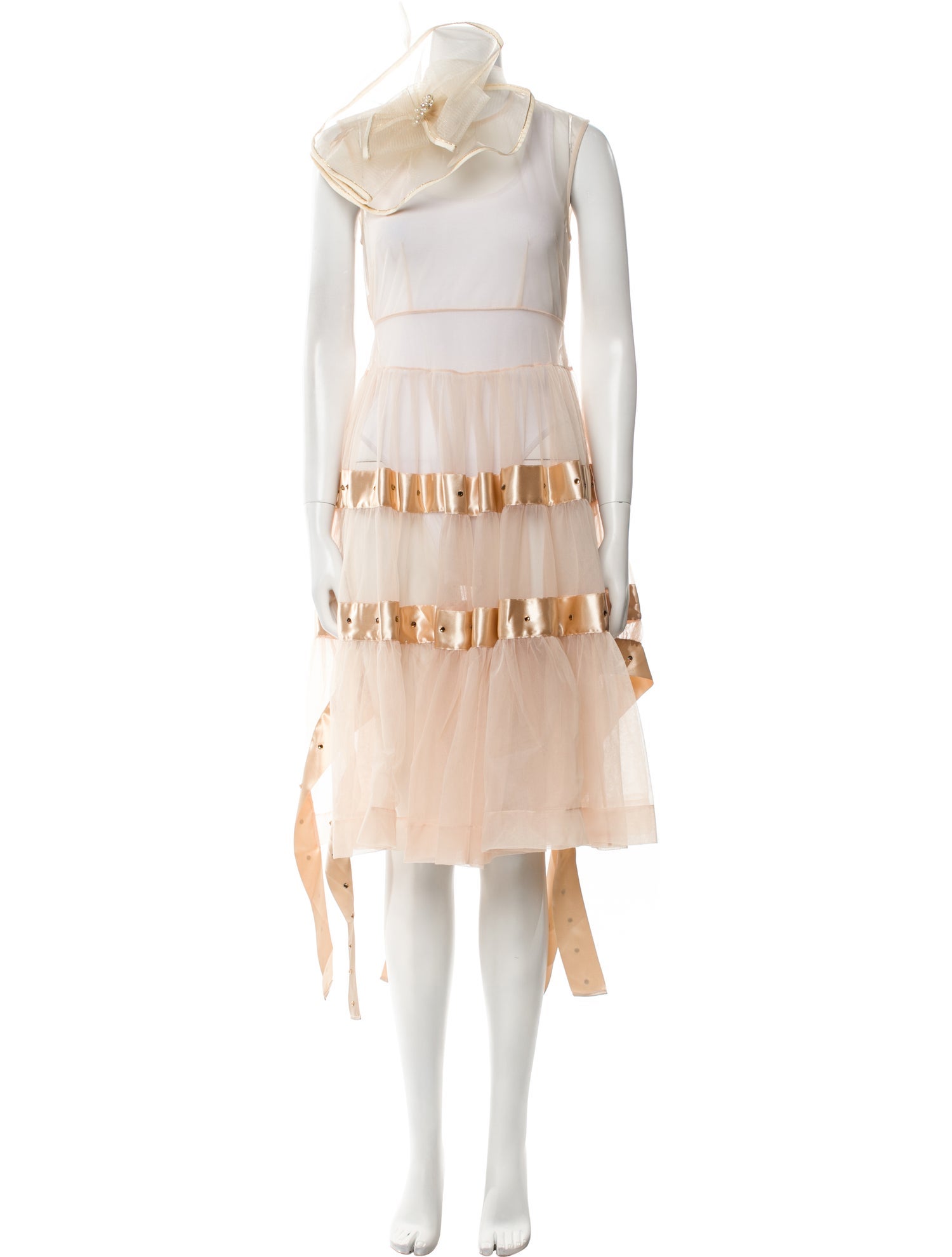 Simone Rocha Mock Neck Knee-Length Dress