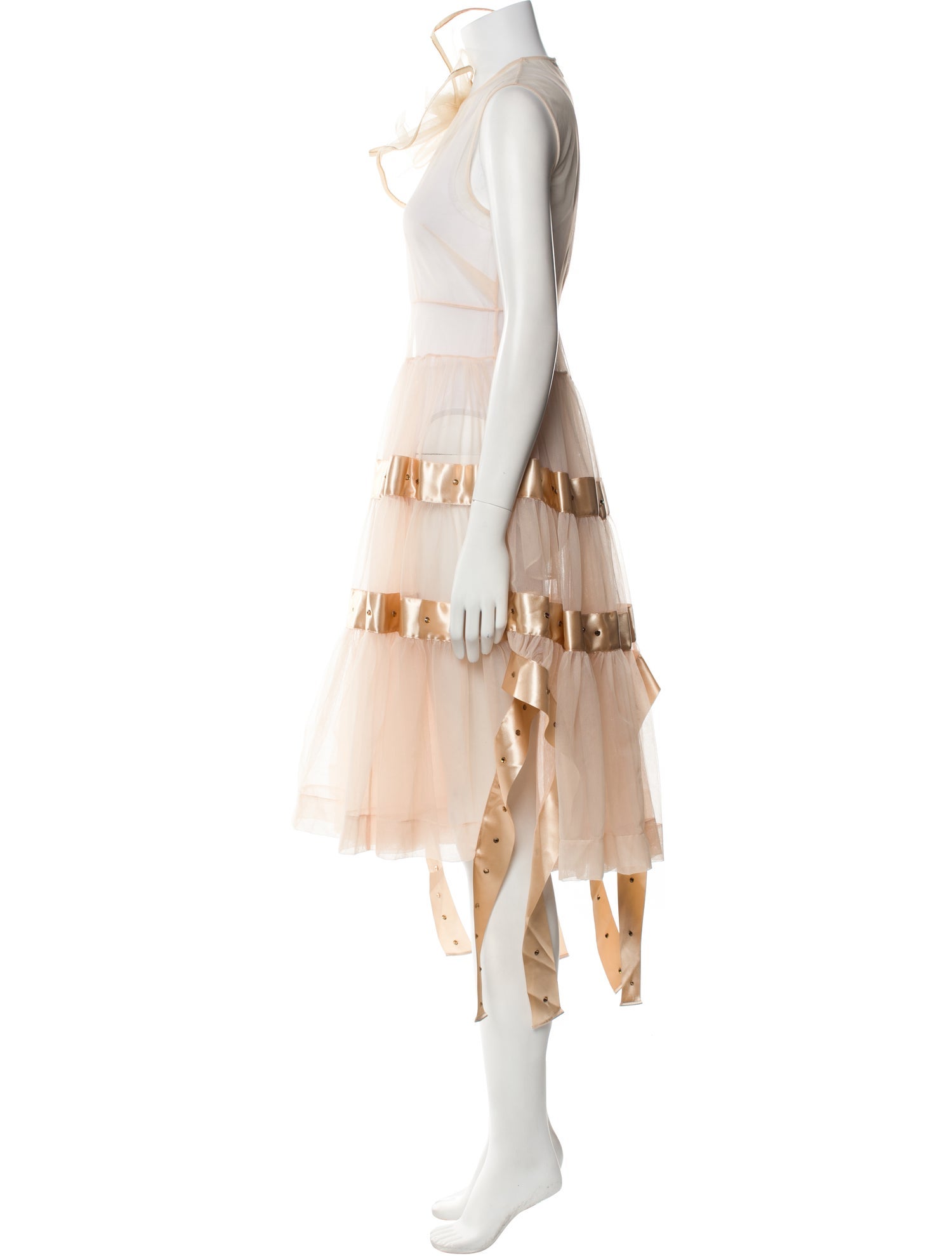 Simone Rocha Mock Neck Knee-Length Dress