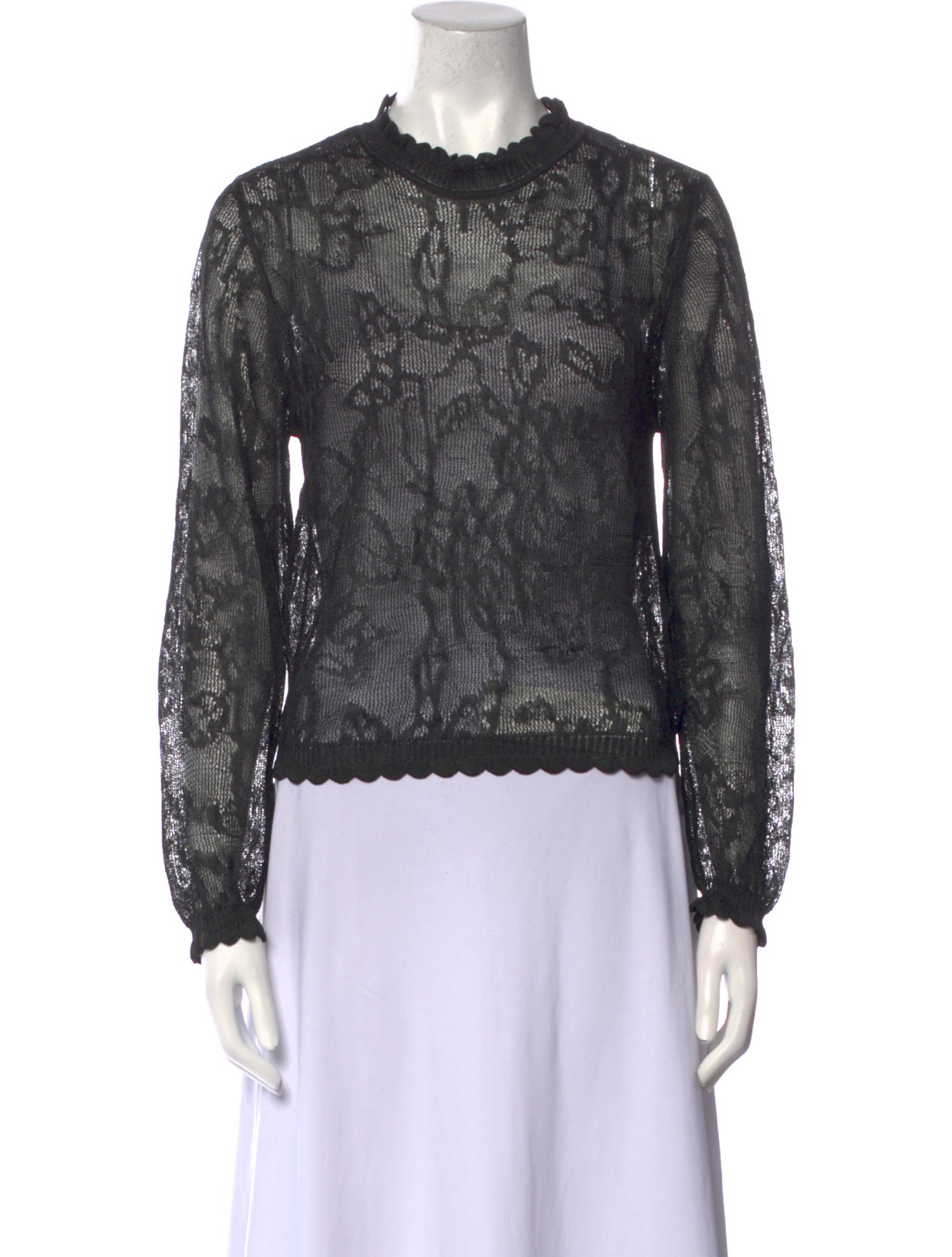 Simone Rocha Lace Pattern Crew Neck Blouse