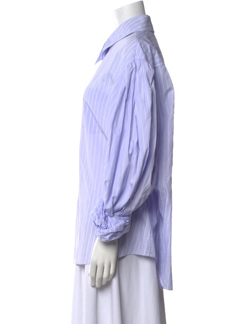 Simone Rocha Striped Long Sleeve Button-Up Top