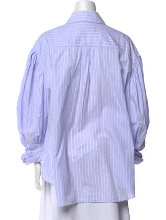 Simone Rocha Striped Long Sleeve Button-Up Top
