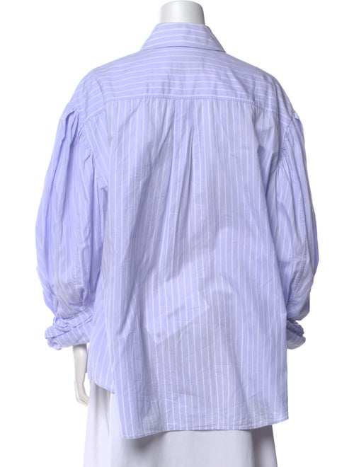 Simone Rocha Striped Long Sleeve Button-Up Top