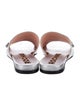Simone Rocha Leather Chain-Link Accents Slides