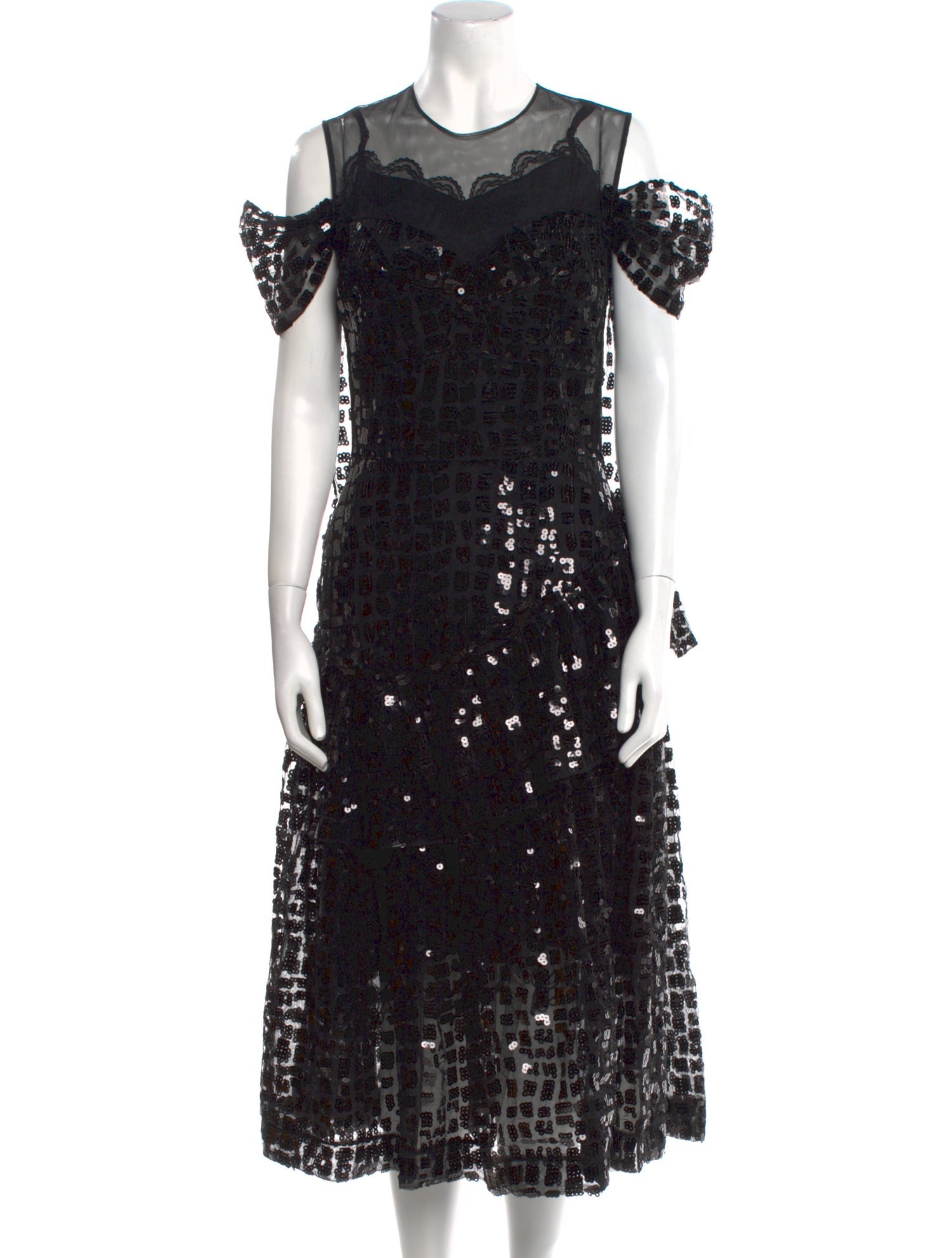 Simone Rocha Lace Pattern Midi Length Dress