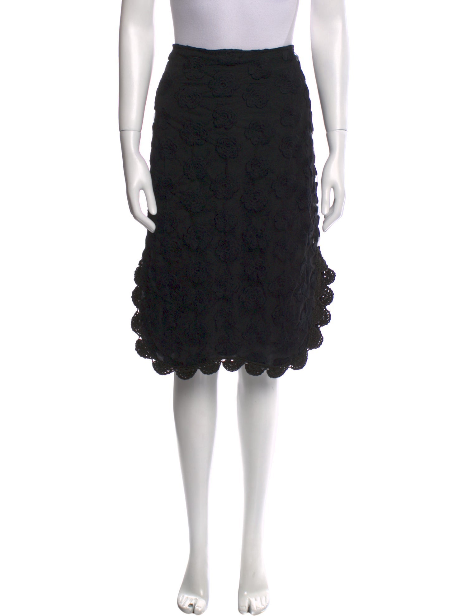 Simone Rocha Embroidered Accent Knee-Length Skirt