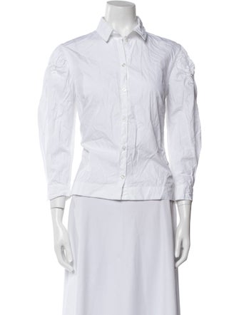 Simone Rocha Three-Quarter Sleeve Button-Up Top