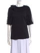 Simone Rocha Bateau Neckline Short Sleeve Blouse