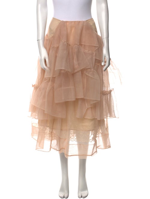 Simone Rocha Ruffle Embellishment Midi Length Skirt