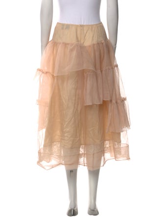 Simone Rocha Ruffle Embellishment Midi Length Skirt