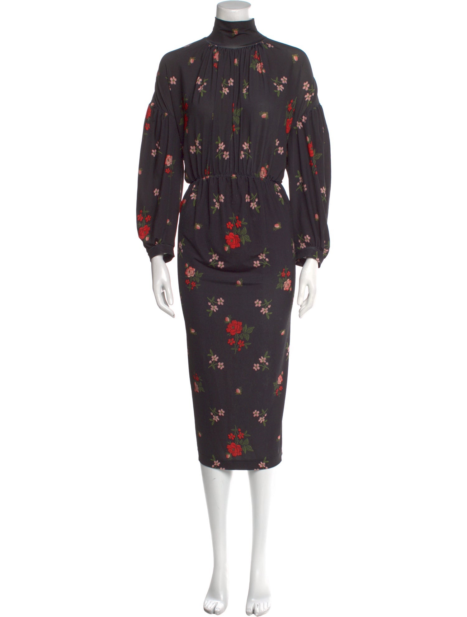 Simone Rocha Floral Print Midi Length Dress
