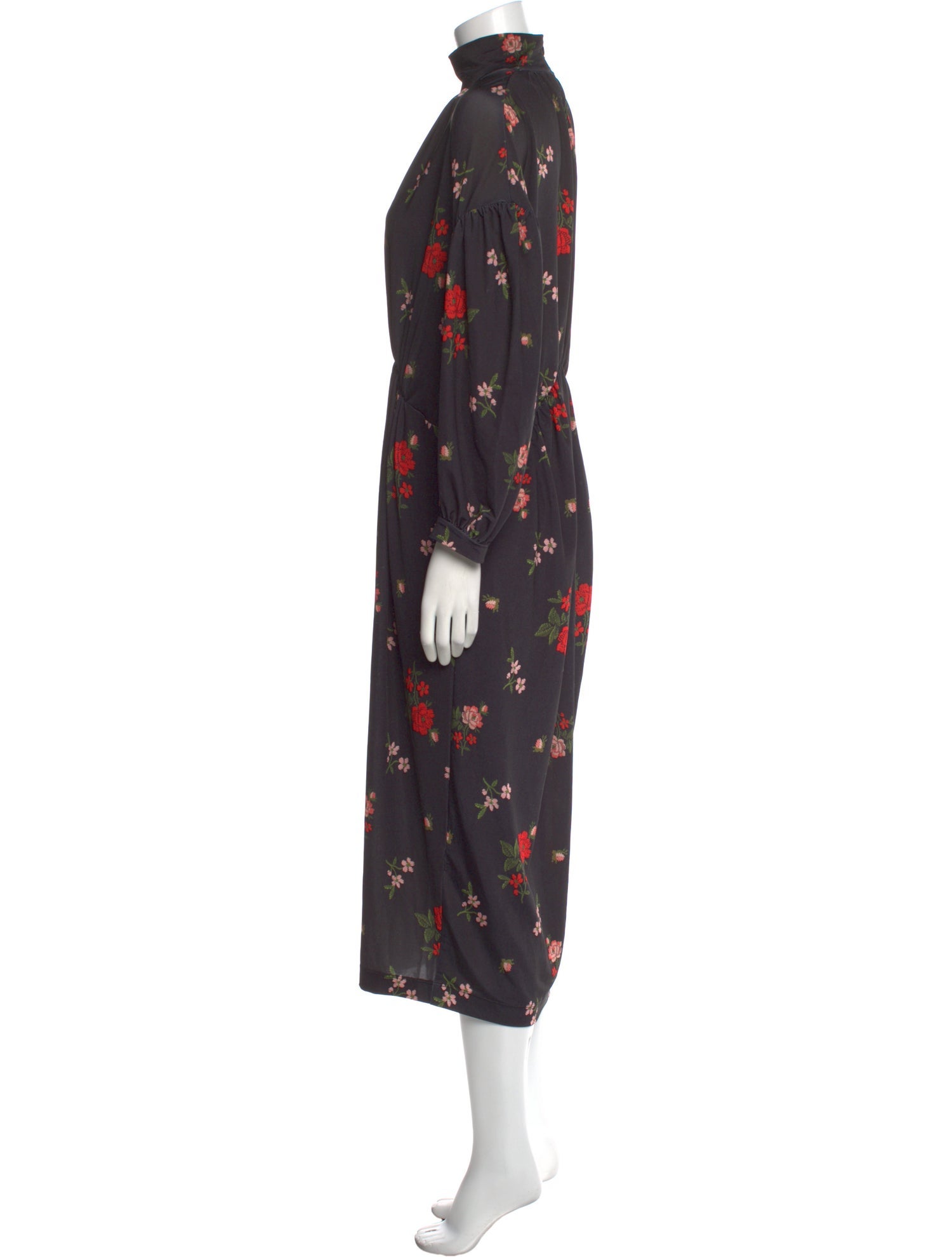 Simone Rocha Floral Print Midi Length Dress
