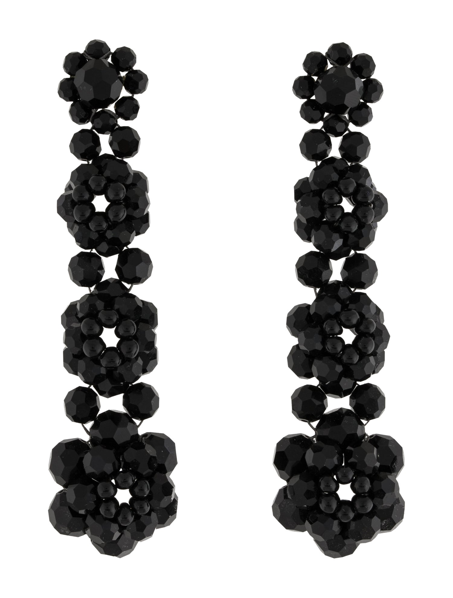 Simone Rocha Floral Beaded Drop Earrings