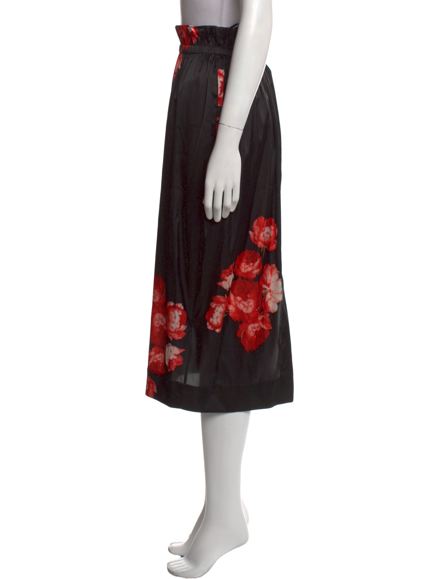 Simone Rocha Floral Print Midi Length Skirt