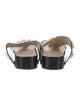 Simone Rocha Patent Leather Beaded Accents Flip Flops