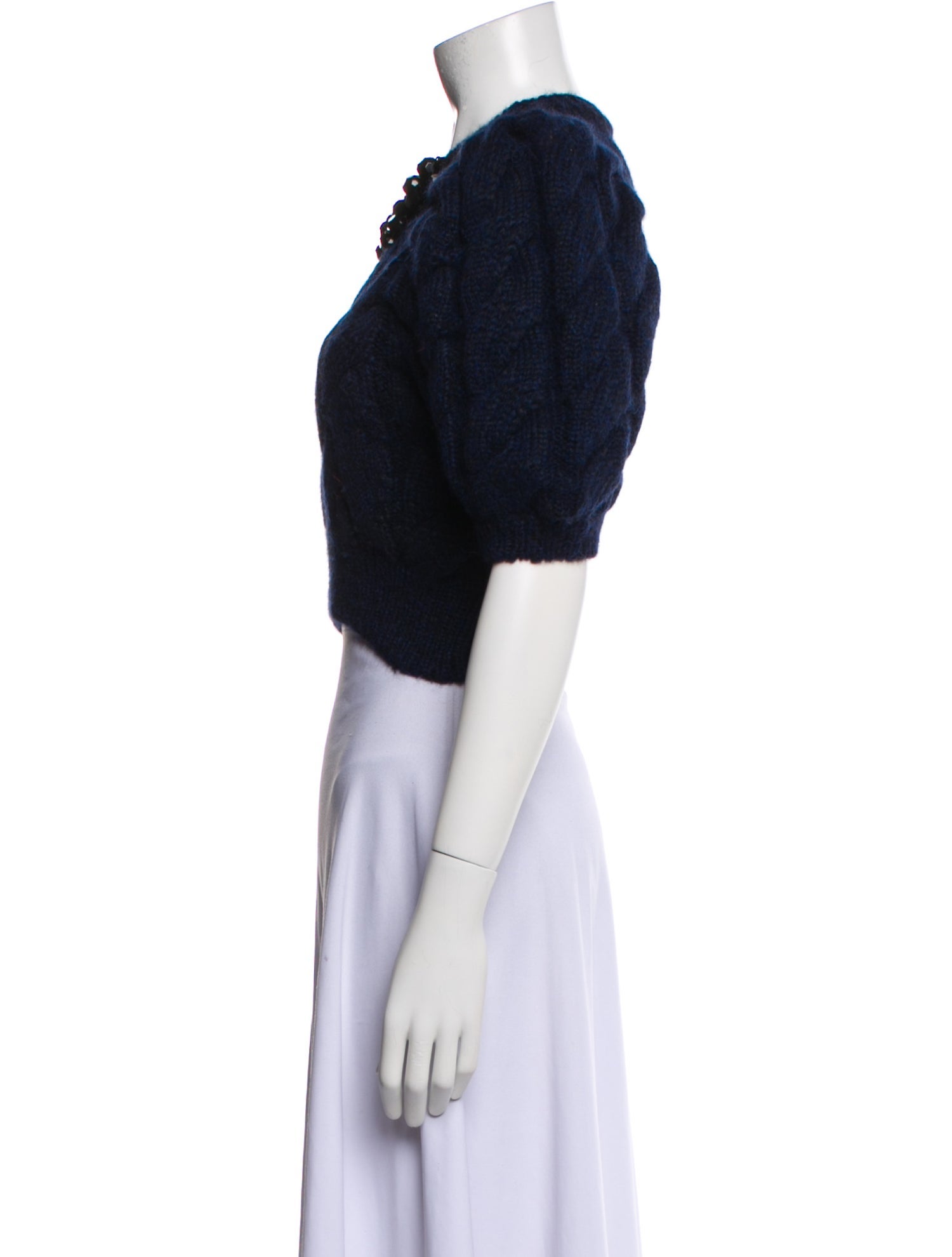 Simone Rocha Crew Neck Short Sleeve Crop Top