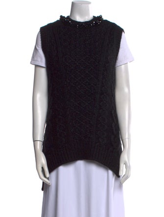 Simone Rocha Virgin Wool Mock Neck Sweater