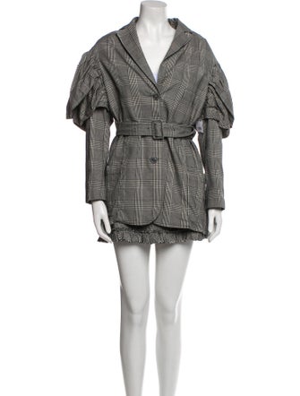 Simone Rocha Plaid Print Ruffle Embellishment Skirt Set