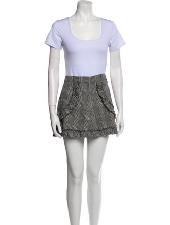 Simone Rocha Plaid Print Ruffle Embellishment Skirt Set