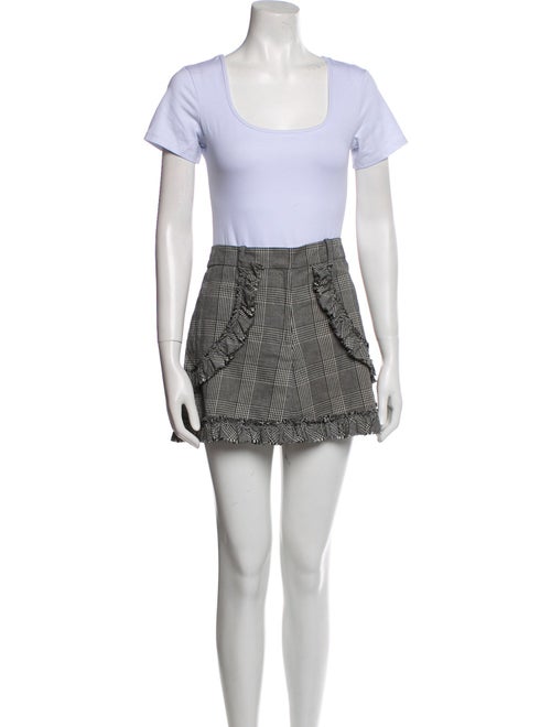 Simone Rocha Plaid Print Ruffle Embellishment Skirt Set