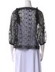 Simone Rocha Nylon Lace Pattern Button-Up Top