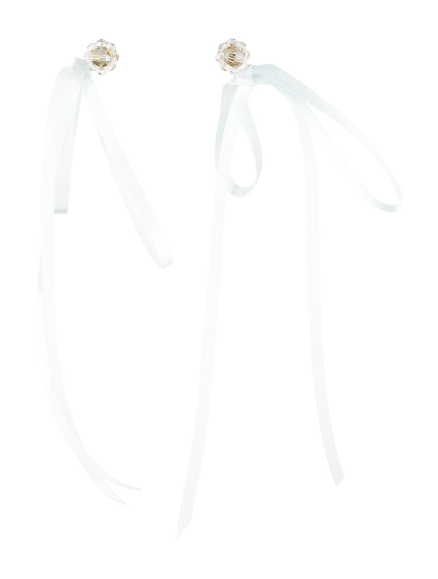 Simone Rocha Bead & Ribbon Bow Drop Earrings