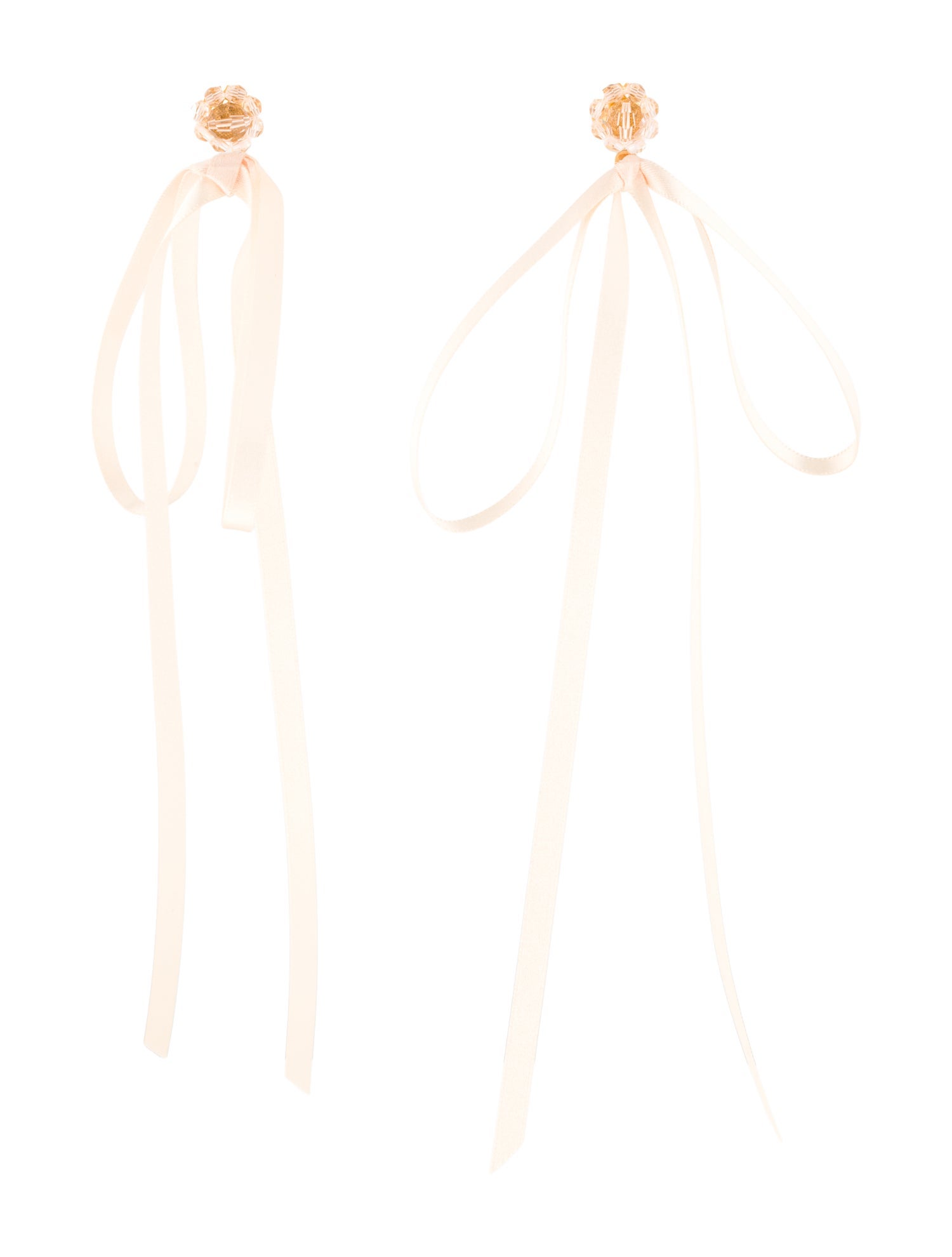 Simone Rocha Bead & Ribbon Bow Drop Earrings