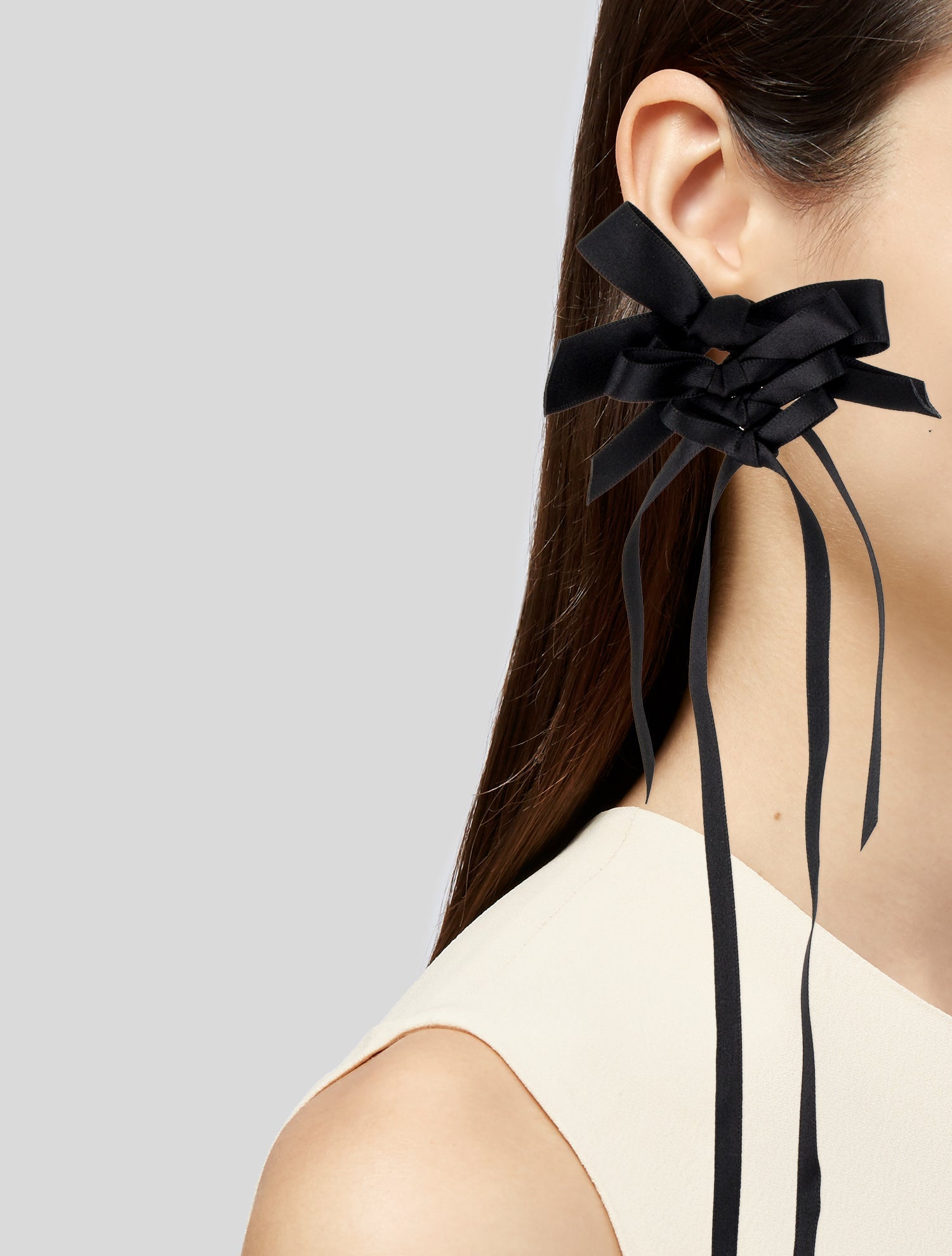 Simone Rocha Rosette Bow Drop Earrings